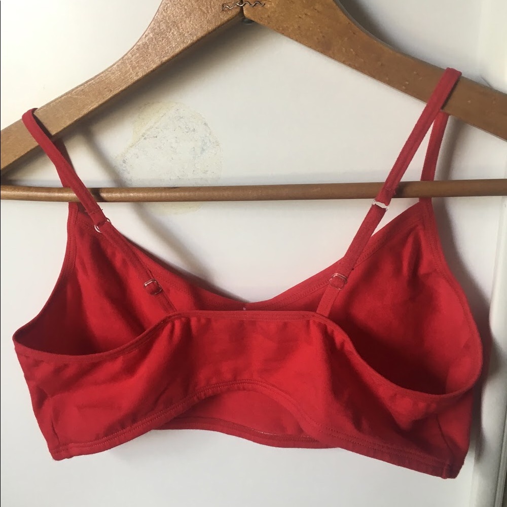 Xhilaration Red Christmas Hearts Sports Bra Top - Picture 4 of 4